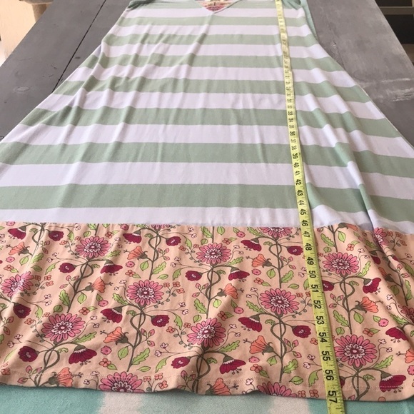 Matilda Jane Seaside Afternoon Floral Stripe Sleeveless Maxi Dress Size Medium - Picture 12 of 12